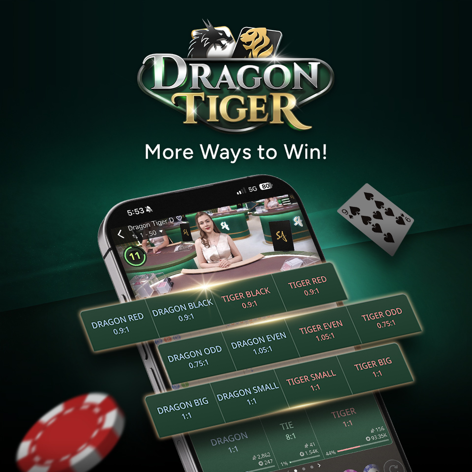 New side bets are added to Dragon Tiger!