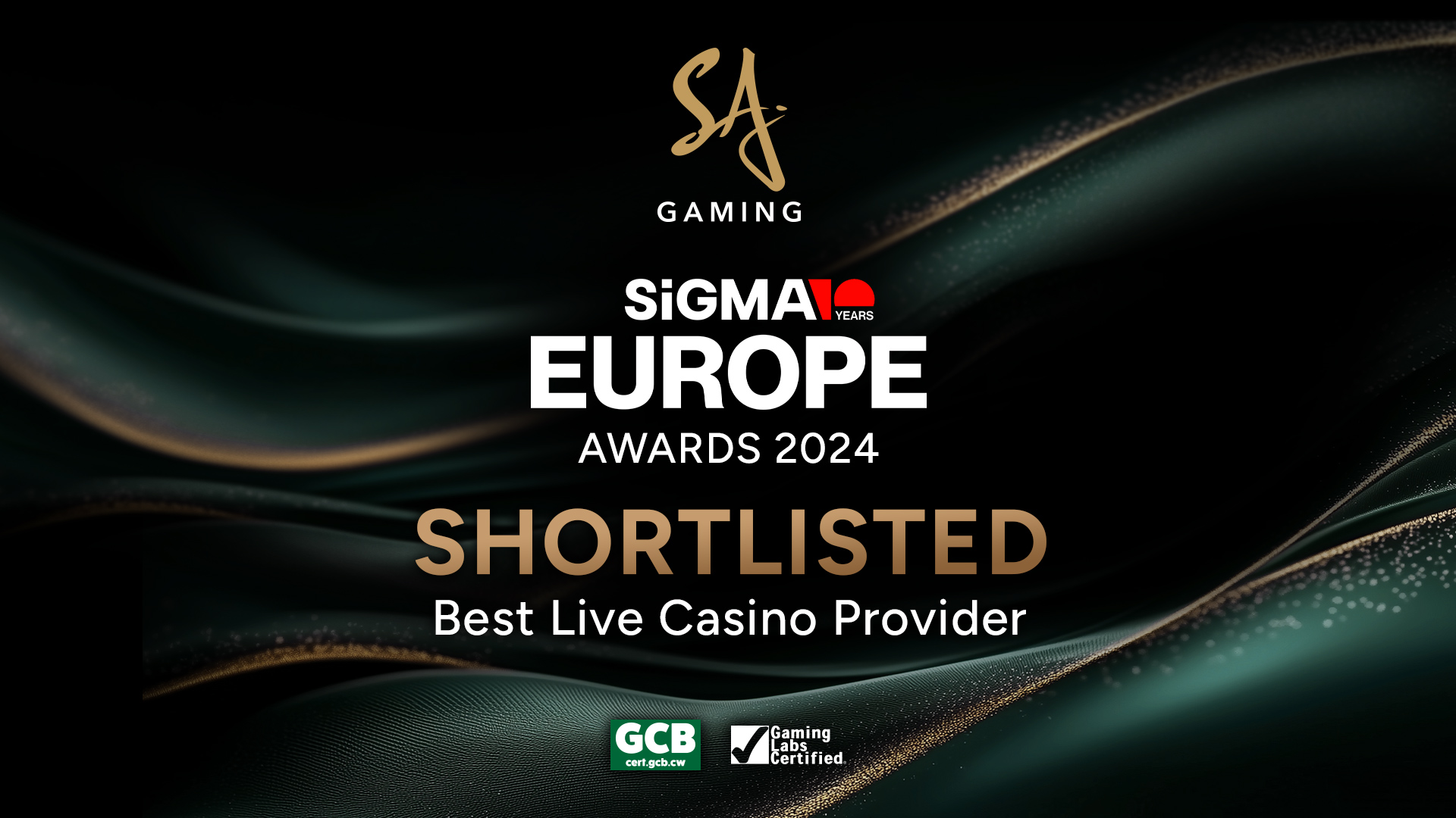 SA Gaming: Nominated for 'Best Online Casino Provider' at SiGMA Europe Awards 2024!